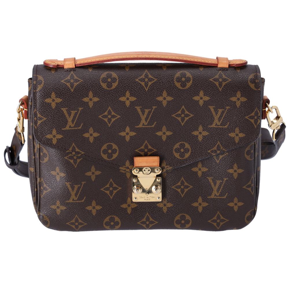 Louis Vuitton Pochette Metis MM Monogram Handbag M44875 Brown Canvas